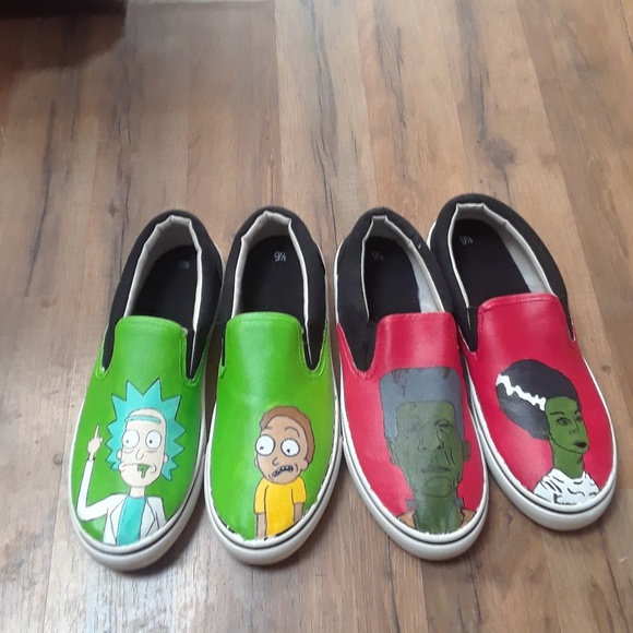 Custom painted slip on shoes - Picture 3 of 3